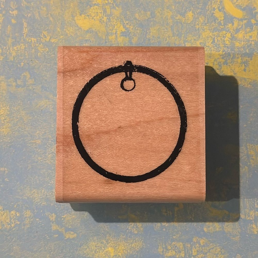 Rubber Stamp by Hampton Art Stamps Circular Frame by Diana Kovacs NWT